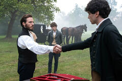 Sam Claflin e Nicolas Maupas in Il conte di Montecristo 1x07 - Immagine dal set