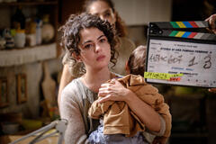 Federica Torchetti (Maria De Santis) sul set di Storia di una famiglia perbene 2x02