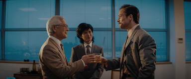 Togo Igawa, Nino Furuhata e Taron Egerton in Tetris di Jon S. Baird