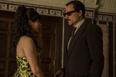 Cristin Milioti, Mark Strong in The Penguin 1x04