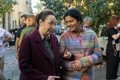 Dalia Frediani e Marini Sabrina Fernando sul set del film La Badante di Vincenzo Marra