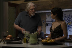 Clancy Brown, Cristin Milioti in The Penguin 1x06