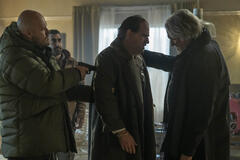 Colin Farrell, Clancy Brown in The Penguin 1x07