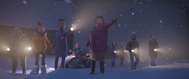 Mrs McNutt, Mr Forrest, Mrs Forrest, Danny, Ms Trapper, in That Christmas