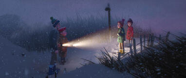 Mr Beccles, Mrs Beccles, Sam, Charlie, in That Christmas