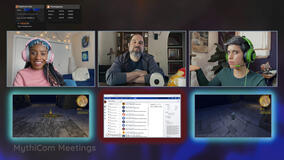 Imani Hakim, Craig Mazin e Ashly Burch in Mythic Quest: Quarantine