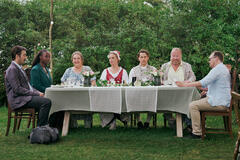 (S-D) Philip Oros come Marco, Doreen Ngadire come Linda, Babben Larsson come Majgun, Matilda Källström come Hanna, Charlie Gustafsson come Samuel, Claes Malmberg come Leif in Love Forever