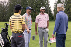 Peter Dager, Wyndham Clark, Max Homa e Owen Wilson in Stick