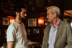 (S-D) Enrico Borrello e Marco Giallini in La città proibita di Gabriele Mainetti