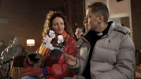 (S-D) Malla Malmivaara come Krista Huhta e  Eero Ritala come Joel in Little Siberia