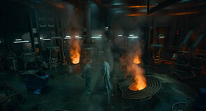 (S-D) Robert Pattinson come Mickey 18 e Robert Pattinson come Mickey 17 in Mickey 17