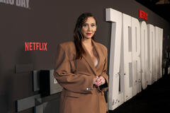 Mozhan Navabi alla prima mondiale di Zero Day il 18 febbraio 2025 a New York City