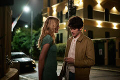 Nicolas Maupas e Caterina De Angelis sul set del film L'Amore, in teoria