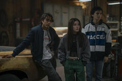 Zac (Michael Cimino), Caitlyn (Melissa Collazo) e Marcel (Nicolas Cantu) in Motorheads - Stagione 1 - Immagine dal set