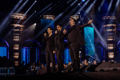 Piero Barone, Ignazio Boschetto e Gianluca Ginoble in Tutti per Uno - Viaggio nel Tempo 2025