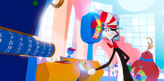 Il gatto col cappello doppiato da Bill Hader in Il Gatto col Cappello della Warner Bros. Pictures Animation, una distribuzione della Warner Bros. Pictures