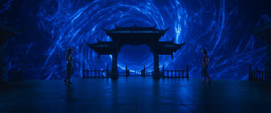 (S-D) Max Huang come Kung Lao, e Ludi Lin come Liu Kang in Mortal Kombat II