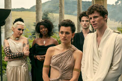 (S-D) Mason Alexander Park come Desire, Kirby Howell-Baptiste come Death, Ella Rumpf come Eurydice, Tom Sturridge come Dream, Ruairi O'Connor come Orpheus in The Sandman 2x05