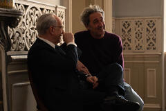 Toni Servillo e Paolo Sorrentino sul set del film La Grazia di Paolo Sorrentino