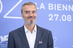 L'attore Nikola Ristanovski al photocall del film Mother alla 82a Mostra del Cinema di Venezia, mercoledì 27 agosto 2025