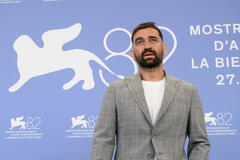 L'attore Milan Ondrík al photocall del film Otec (Father) alla 82a Mostra del Cinema di Venezia, giovedì 28 agosto 2025
