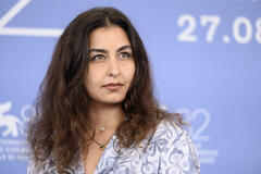 La regista Shahad Ameen al photocall del suo film Hijra alla 82a Mostra del Cinema di Venezia, giovedì 28 agosto 2025