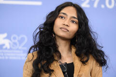 L'attrice Raghad Bokhari al photocall del film Hijra di Shahad Ameen alla 82a Mostra del Cinema di Venezia, giovedì 28 agosto 2025