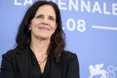 Laura Poitras, la regista Cover-Up al photocall del film alla 82a Mostra del Cinema di Venezia, venerdì 29 agosto 2025