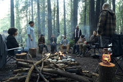 Andy Allo (Nora), Paulo Costanzo (Matteo), Chris Williams (Dave) in Upload 2x02