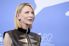 Cate Blanchett al photocall del film Father Mother Sister Brother di Jim Jarmusch alla 82a Mostra del Cinema di Venezia
