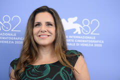 La produttrice Terri Piñon al photocall del film Kim Novak's Vertigo di Alexandre O. Philippe alla 82a Mostra del Cinema di Venezia, lunedì 1 settembre 2025