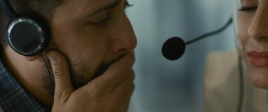 Motaz Malhees in The voice of Hind Rajab di Kaouther ben Hania - Immagine ufficiale