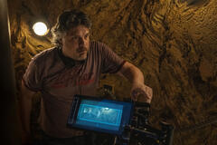 Il regista Johannes Roberts sul set di Ben - Rabbia animale