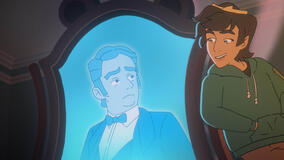 Mirror (voce di Harry Trevaldwyn) e Puck (voce di Billy Harris) in Le Sorelle Grimm 1x03