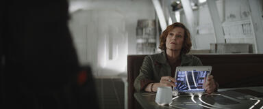 Colonel Ward (Sigourney Weaver) in The Mandalorian & Grogu