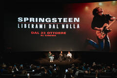 L'attore Jeremy Allen White e il regista Scott Cooper a Roma per l'anteprima italiana del film Springsteen: Liberami dal Nulla, il 10 ottobre 2025
