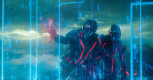 Una scena dal film Tron: Ares
