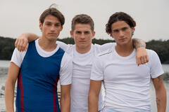 Luigi Bruno, Giulio Brizzi e Tommaso Donadoni in Adorazione - Stagione 1 - Immagine dal set