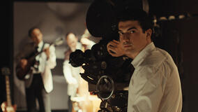 Giacomo Giorgio sul set di Carosello In Love