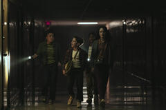 Amanda Christine, Arian S. Cartaya, Blake Cameron James, Clara Stack in IT Welcome To Derry 1x03