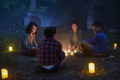 Arian S. Cartaya, Clara Stack, Amanda Christine, Blake Cameron James in IT Welcome To Derry 1x03