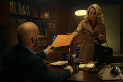 (S-D) Filippo Nigro come Chartroux, Carolina Crescentini come Adelina Tattilo in Mrs Playmen 1x02