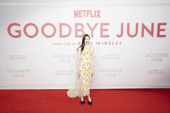 Andrea Riseborough partecipa alla première mondiale di 'Goodbye June' di Netflix al Curzon Mayfair il 3 dicembre 2025 a Londra, Inghilterra