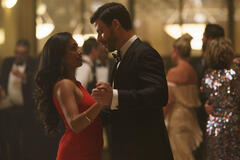 Nadine Bhabha, François Arnaud in Heated Rivalry 1x03