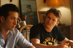 Hudson Williams, Connor Storrie in Heated Rivalry 1x06