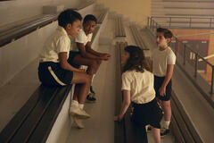 Amanda Christine, Blake Cameron James, Clara Stack, Arian S. Cartaya in IT: Welcome To Derry 1x04