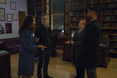 Alfred Enoch, Amy Gledhill, James Nesbitt, Minnie Driver in Fuga 1x01