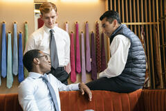 David Jonsson, Harry Lawtey, Nabhaan Rizwan in Industry 1x01