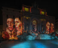 Foto Fontana di Trevi per l'anteprima italiana di The Beauty a Roma, il 19 gennaio 2026