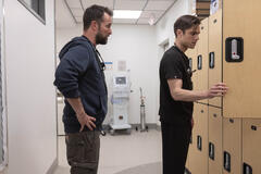 Noah Wyle, Patrick Ball in The Pitt 1x10